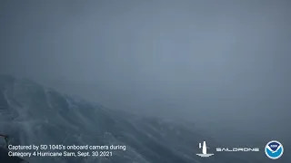 Ocean Drone Films Inside Powerful Hurricane Sam in Atlantic Ocean