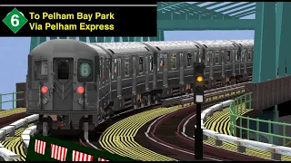 OpenBVE (6) Brooklyn Bridge-City Hall To Pelham Bay Park Via Pelham Express (R62A)(PM Rush Hour)