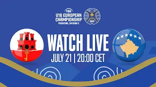 Gibraltar v Kosovo | Full Basketball Game | FIBA U16 European Championship 2023 - Division C