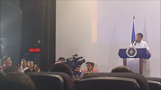 Rodrigo Duterte talks Mindanao (Cine Lokal launching- Part 1)