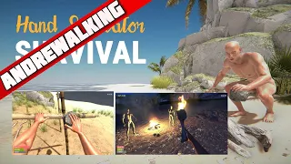 Hand Simulator: Survival ХОЛОДНАЯ НОЧЬ НА ПЛЯЖЕ обзор,pc,gameplay,геймплей!