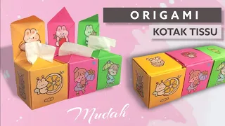 Origami Kotak Tissu - Cara Membuat Kotak Tisu Dari Kertas - Kreasi Kertas