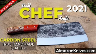 Best Cleaver  Knife | Chef Knife Review | Outdoor Cooking ALMAZAN KNIVES | Versatile outdoor knife