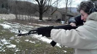 Grandma shoots AK47