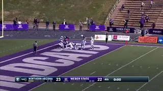 Weber State scores 50-yard touchdown on final play, beats NAU