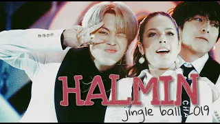 BTS Jimin and Halsey cute moments at Jingle ball 💕