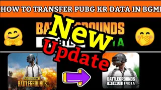 HOW TO TRANSFER KR ACCOUNT IN BGMI DATA  | Pubg Kr Data  Transfer In  BGMI New Update 2021