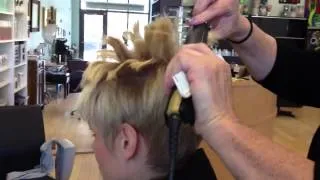 Flat iron styling technique by Stephanie