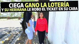 Ciega gano la lotería y su hermana le robó el ticket en su cara.