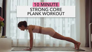 10MIN core workout with planks only - strong core & flat stomach