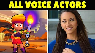 All Brawlers Voice Actors in Real Life! (With Amber) - All Brawl Stars Characters Voice Acting