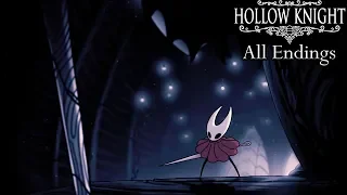 Hollow Knight - All Endings (Including Godmaster DLC Endings)