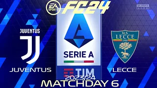 FC 24 Juventus vs Lecce | Serie A 2023/24 | PS5 Full Match #earlyaccess