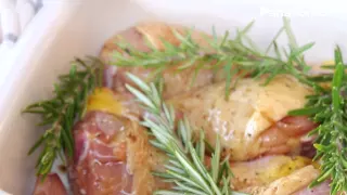 Receta para Microondas: pollo asado con romero