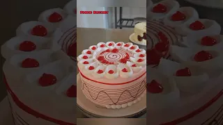 Beautiful Strawberry Cake Decorating | ASMR | Satisfying #shorts #youtubeshorts #cake #viral #asmr