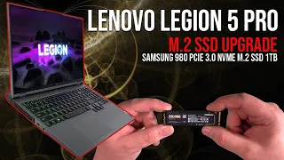 Lenovo Legion 5 Pro - Samsung 1TB 980 M2 SSD Upgrade - Clean cooling fans - Guide