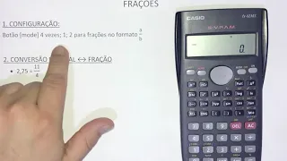 Operações com Frações na calculadora científica Casio fx-82 MS