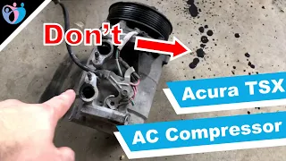 How to replace AC compressor on Acura TSX 2005 DIY Tutorial