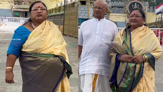 Veteran Actress Vanisri Spotted At Tirumala Temple