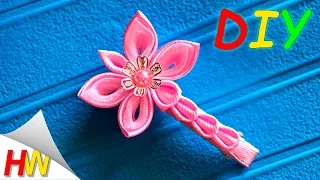 Стрекоза "Канзаши" Мастер класс.Kanzashi tutorial.