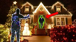 Christmas Lights DING DONG DITCH PRANK! (Impossible to Find)