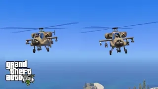 GTA 5 - AH-64 Apache AIR SUPPORT FIRE MISSION! GTA 5 Military Army Patrol Episode #101