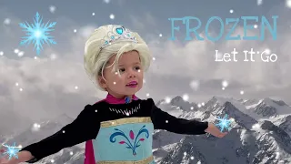 FROZEN  Let It Go - in Real Life | Little Girl Performs In Snow