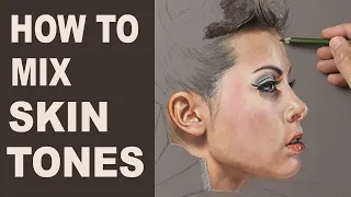 Pastel Portrait Tutorial ~ What colours to use for skin tones and shadows. Pastel pencils.