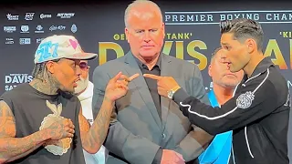 GERVONTA DAVIS VS RYAN GARCIA HEATED FACE-OFF BOTH TRASH TALK DURING FACE TO FACE