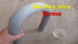 COMO DOBLAR O CURVAR TUBOS DE PVC DE DESAGUE RAPIDO Y MUY FACIL// NO HAY OTRA FORMA!!!