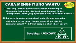 CARA MENGHITUNG WAKTU||MATERI JARAK KECEPATAN & WAKTU//MATEMATIKA KELAS5