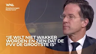 Rutte: 'Als de PVV de grootste wordt sta je er internationaal wel op'