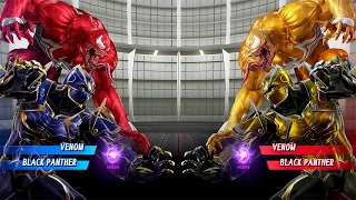 Venom & Black Panther VS Black Panther & Venom (Hardest AI) - Marvel vs Capcom : Infinite