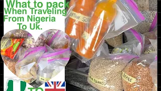 Detailed Guide on food items to pack, when traveling from Nigeria 🇳🇬 to Uk🇬🇧 . #uk #movingtouk