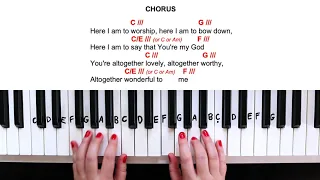 Here I Am To Worship - Hillsong (Play-Along)  - Easy Piano Tutorial in C Major | Part 2