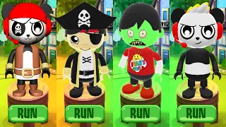 Tag with Pirate Ryan and Combo vs Zombie Kaji Boy