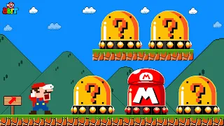 Super Mario Bros. but Can Mario press Mario and item Blocks Switch? | Game Animation