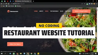 How to Create a Restaurant/Cafe Website using WordPress 2022? [No Coding Elementor Tutorial]