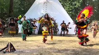 Danza Azteca Huitzilopochtli en la Ceremonia del Grupo Mexica-Tiahui, 2023