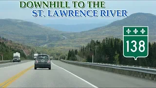 Route 138 downhill to the St. Lawrence River, Charlevoix, Québec