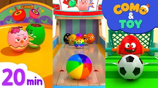 Como | Sports Series 20min | Learn colors and words | Como Kids TV