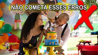 NÃO FAÇA ISSO! ERROS QUE COMETI NO ANIVERSÁRIO DE 1 ANO DO MEU FILHO