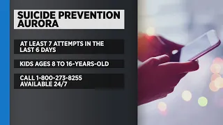 Aurora Has Recently Seen A Rise In Suicide Attempts Among Kids Ages 8 to 16