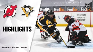 Devils @ Penguins 4/20/21 | NHL Highlights