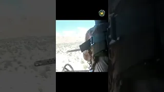 Gatling Gun In Action Helicopter