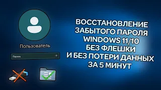 Как восстановить забытый пароль в Windows 10/11 без флешки и потери данных в 2024 году