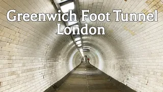 🇬🇧 LONDON 4K - Greenwich foot tunnel walk, UK