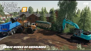 Kobelco SK210 | Case 821G | Public Works | Geiselberg | Farming Simulator 19 | Episode 33