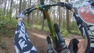Kinver edge, (CRASH) Attempting the biggest jumps there, Bottom of Canyon line