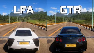 Forza Horizon 5: Lexus LFA vs Nissan GTR Black Edition - Drag Race